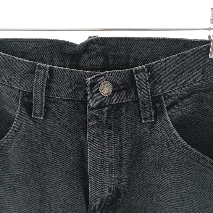 Rustler Black Denim Straight Denim Pants for Men, W30 equivalent cotton black type Vintage Second Hand