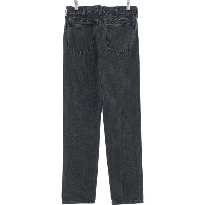 Rustler Black Denim Straight Denim Pants for Men, W30 equivalent cotton black type Vintage Second Hand