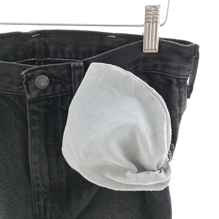 Rustler Black Denim Straight Denim Pants for Men, W30 equivalent cotton black type Vintage Second Hand
