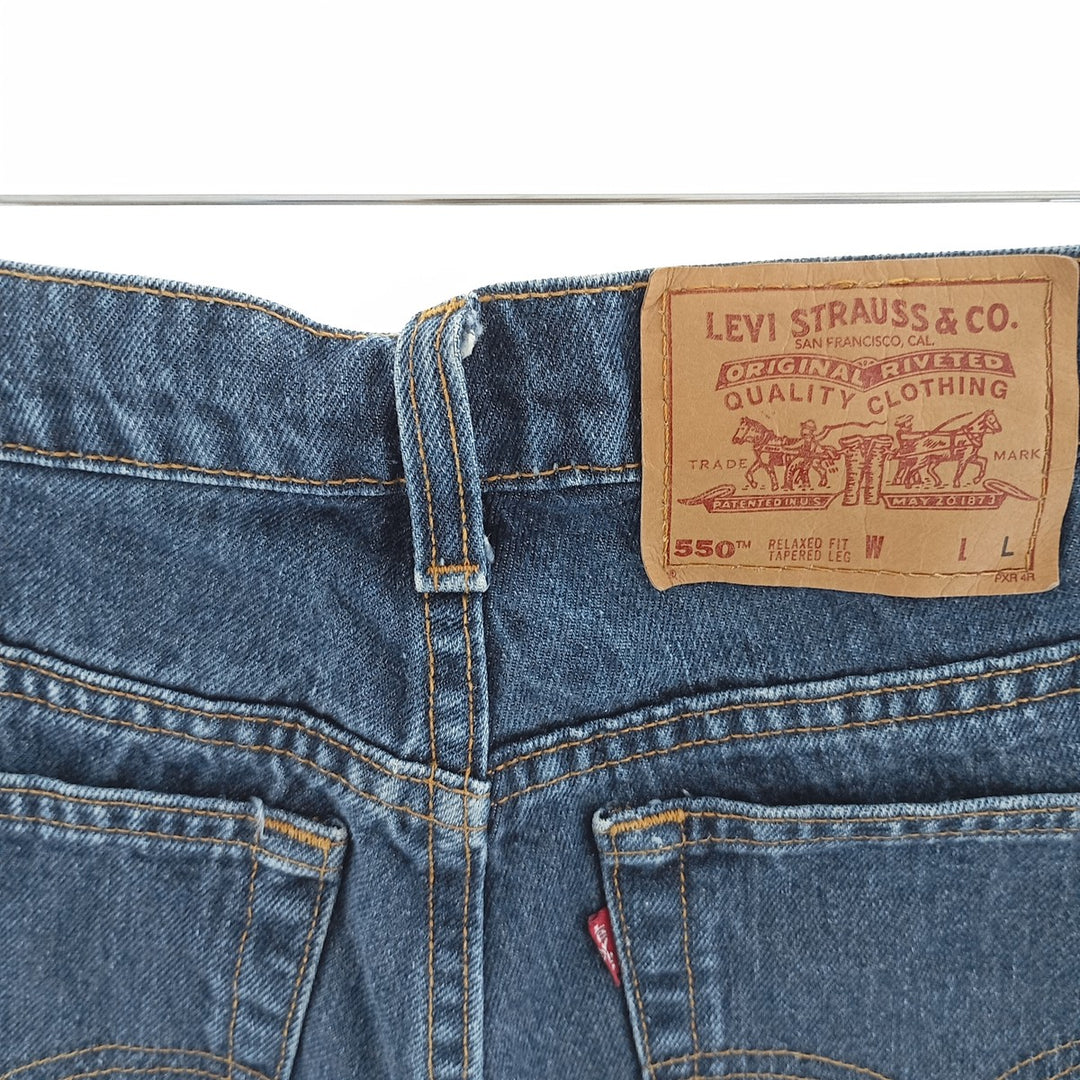 90'S Levi's 551 Relaxed Fit Tapered Leg Tapered Denim Pants Made in USA Women's L (w30) Vintage cotton blue type Vintage Second Hand