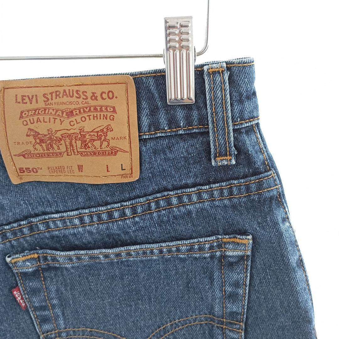90'S Levi's 551 Relaxed Fit Tapered Leg Tapered Denim Pants Made in USA Women's L (w30) Vintage cotton blue type Vintage Second Hand