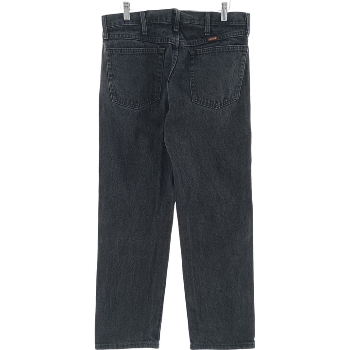 Rustler Black Denim Tapered Denim Pants, Men's Size 34 cotton black type Vintage Second Hand