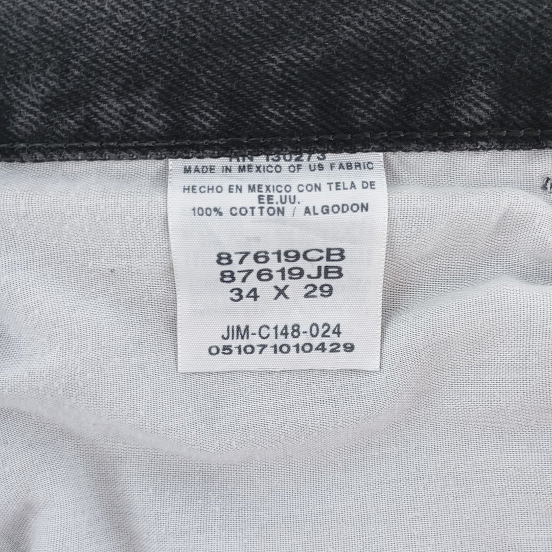 Rustler Black Denim Tapered Denim Pants, Men's Size 34 cotton black type Vintage Second Hand