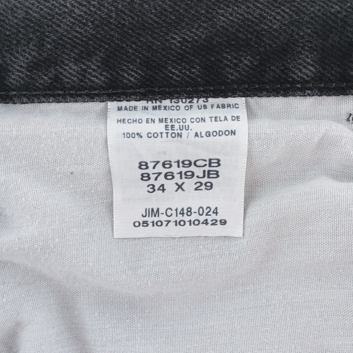 Rustler Black Denim Tapered Denim Pants, Men's Size 34 cotton black type Vintage Second Hand