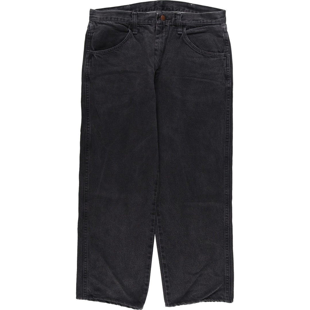 Rustler Black Denim Straight Denim Pants for Men, W32 equivalent cotton black type Vintage Second Hand