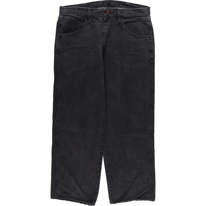 Rustler Black Denim Straight Denim Pants for Men, W32 equivalent cotton black type Vintage Second Hand