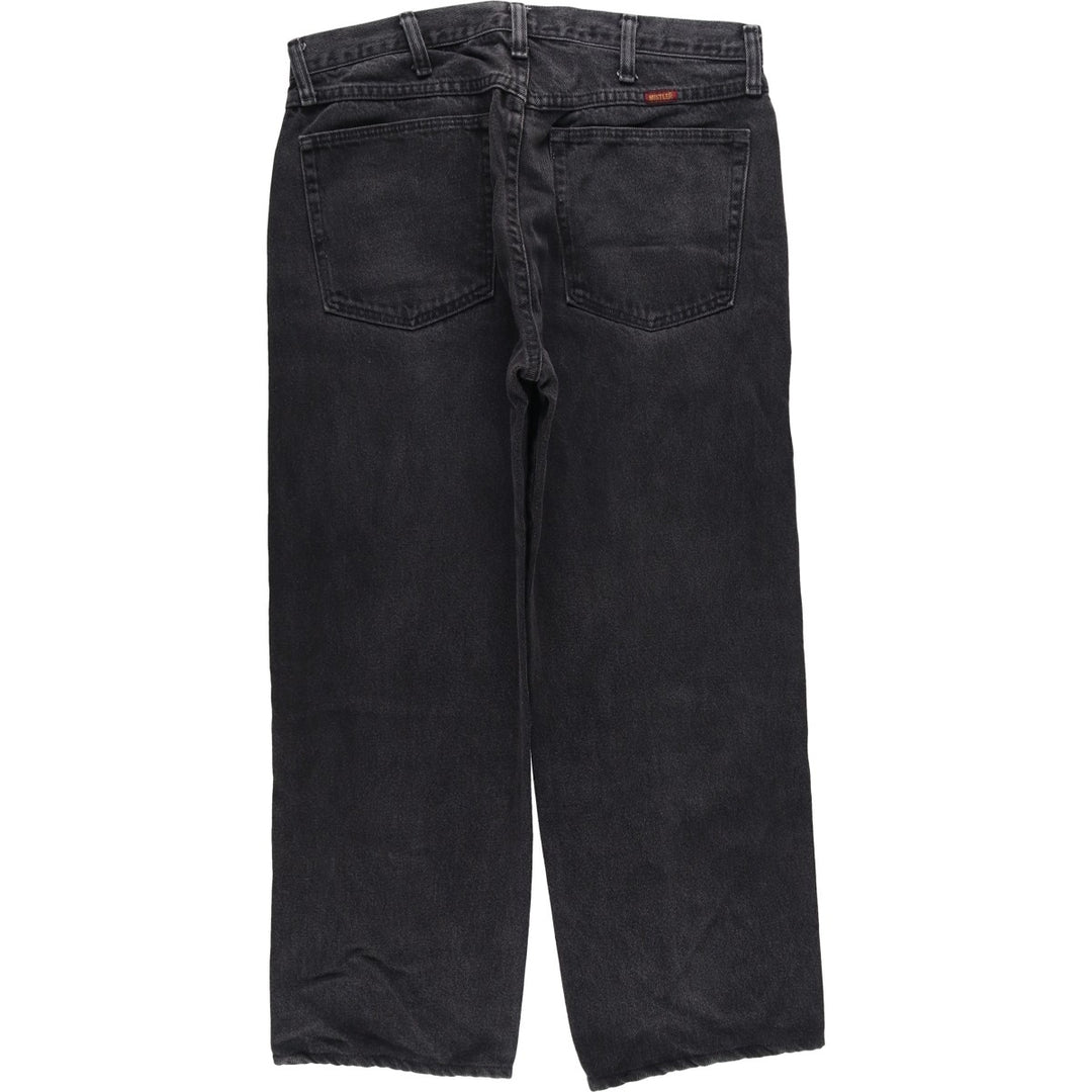 Rustler Black Denim Straight Denim Pants for Men, W32 equivalent cotton black type Vintage Second Hand
