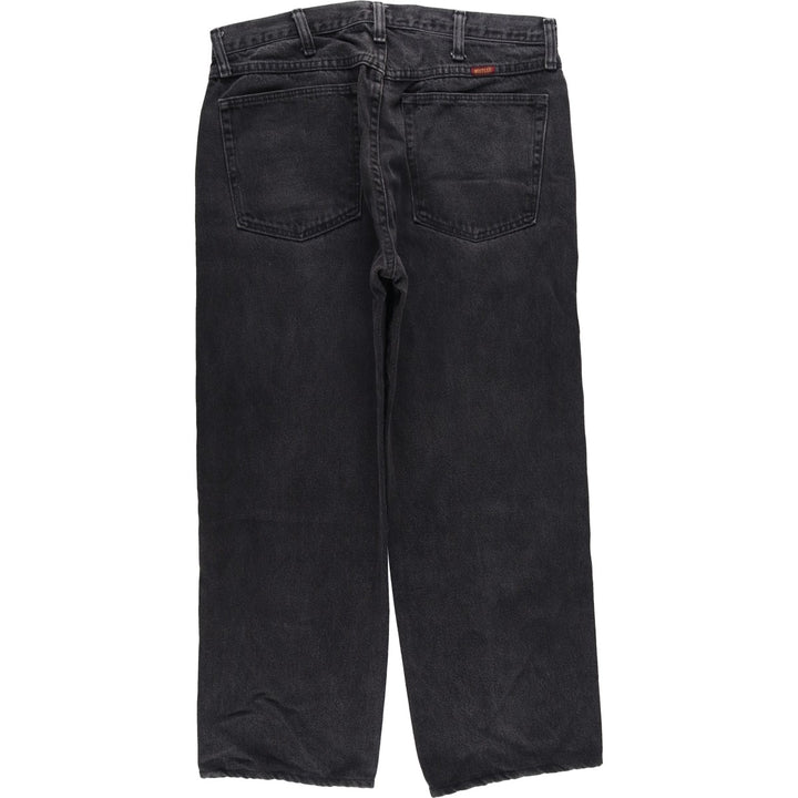 Rustler Black Denim Straight Denim Pants for Men, W32 equivalent cotton black type Vintage Second Hand