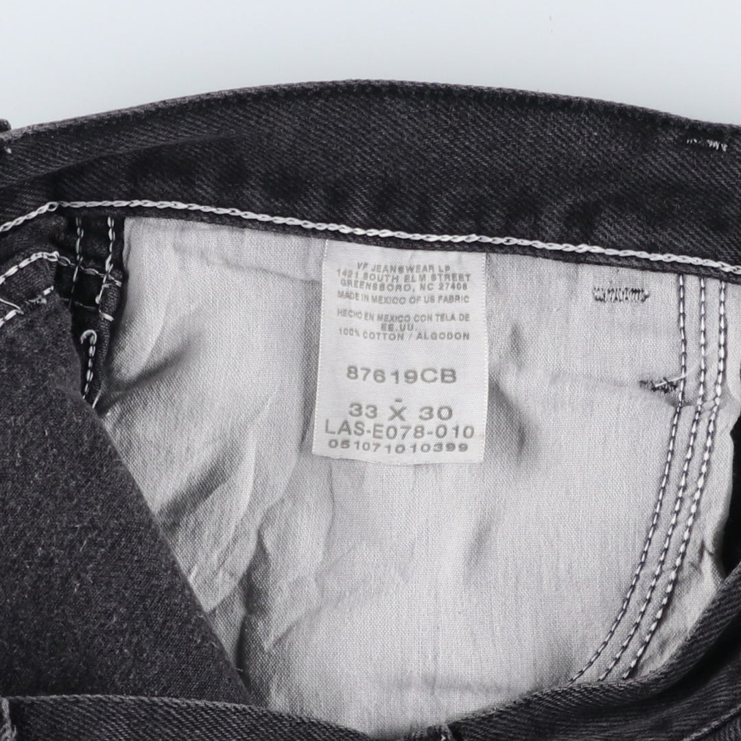 Rustler Black Denim Straight Denim Pants for Men, W32 equivalent cotton black type Vintage Second Hand