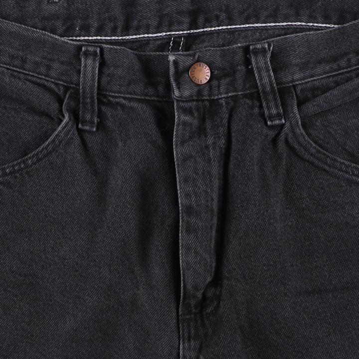 Rustler Black Denim Straight Denim Pants for Men, W32 equivalent cotton black type Vintage Second Hand