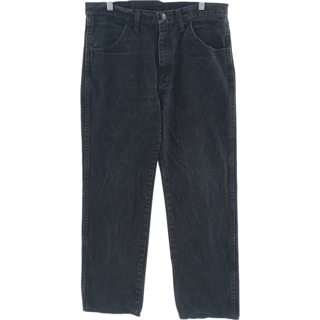 Rustler Black Denim Straight Denim Pants for Men, W34 equivalent cotton black type Vintage Second Hand