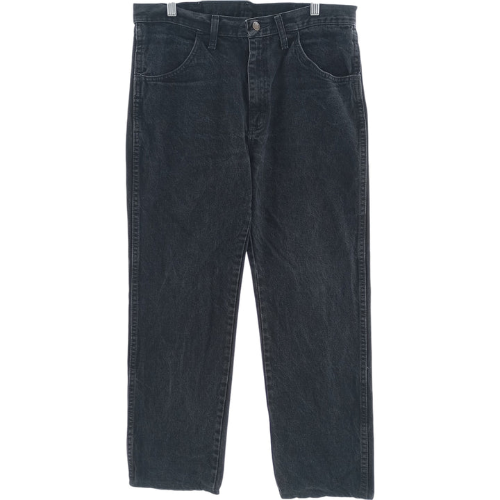 Rustler Black Denim Straight Denim Pants for Men, W34 equivalent cotton black type Vintage Second Hand