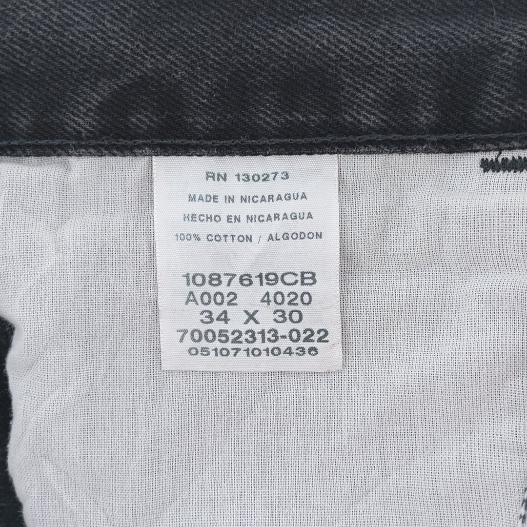 Rustler Black Denim Straight Denim Pants for Men, W34 equivalent cotton black type Vintage Second Hand
