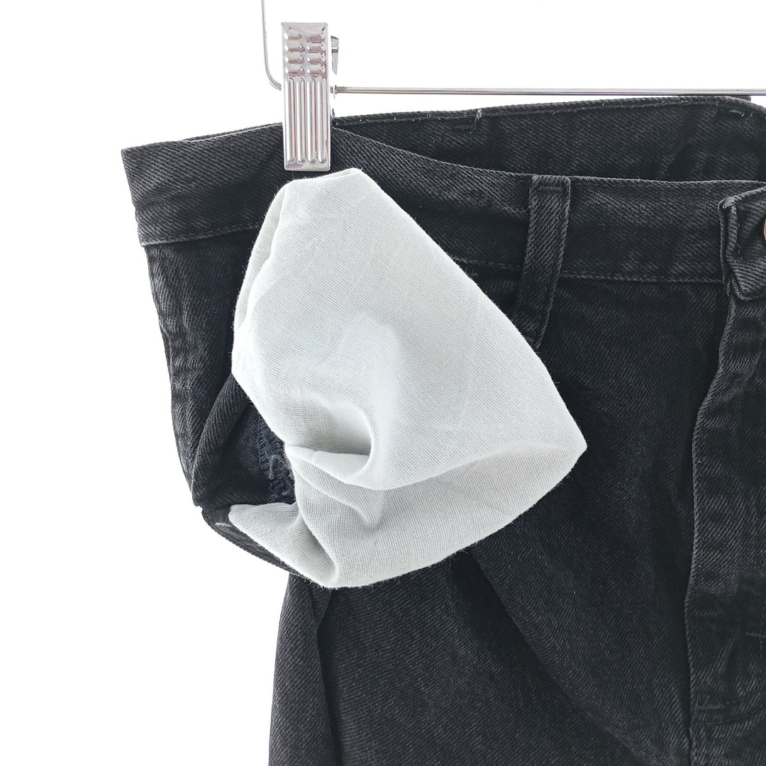 Rustler Black Denim Straight Denim Pants for Men, W34 equivalent cotton black type Vintage Second Hand