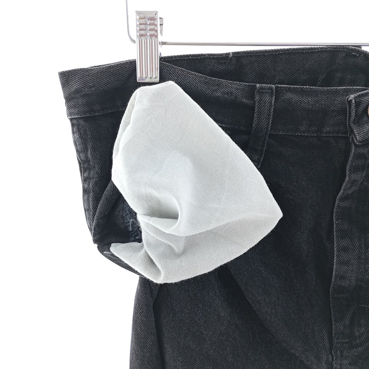 Rustler Black Denim Straight Denim Pants for Men, W34 equivalent cotton black type Vintage Second Hand