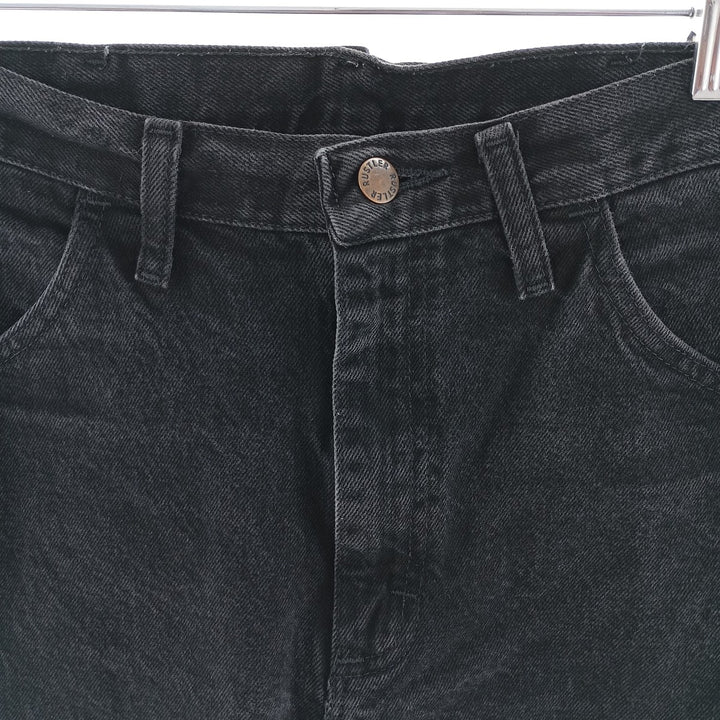 Rustler Black Denim Straight Denim Pants for Men, W34 equivalent cotton black type Vintage Second Hand
