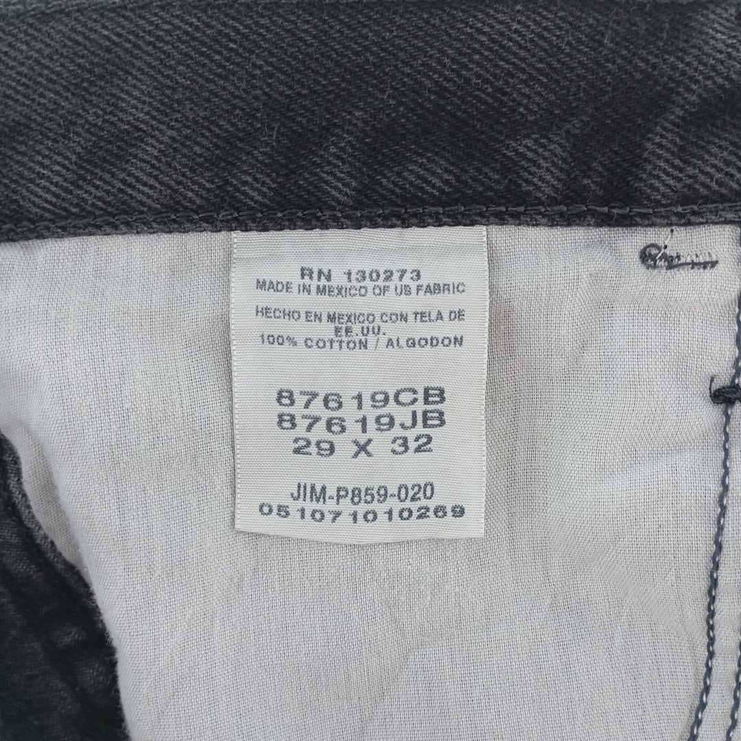 Rustler Black Denim Tapered Denim Pants, Men's Size W29 cotton black type Vintage Second Hand