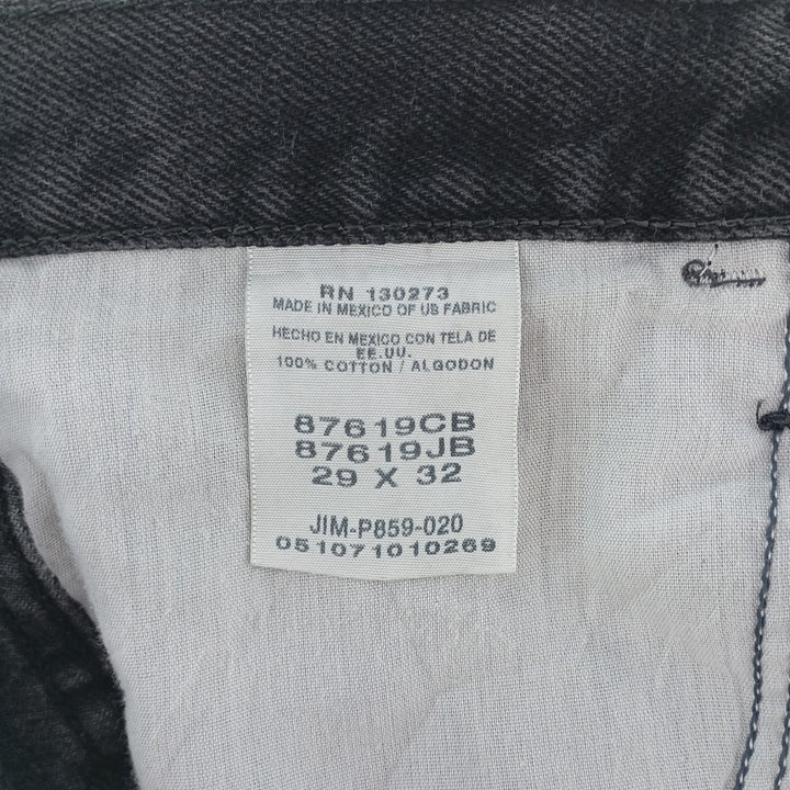 Rustler Black Denim Tapered Denim Pants, Men's Size W29 cotton black type Vintage Second Hand