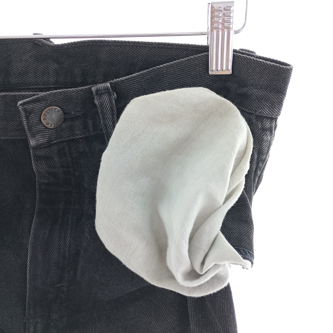 Rustler Black Denim Tapered Denim Pants, Men's Size W29 cotton black type Vintage Second Hand
