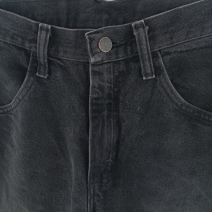 Rustler Black Denim Tapered Denim Pants, Men's Size W29 cotton black type Vintage Second Hand