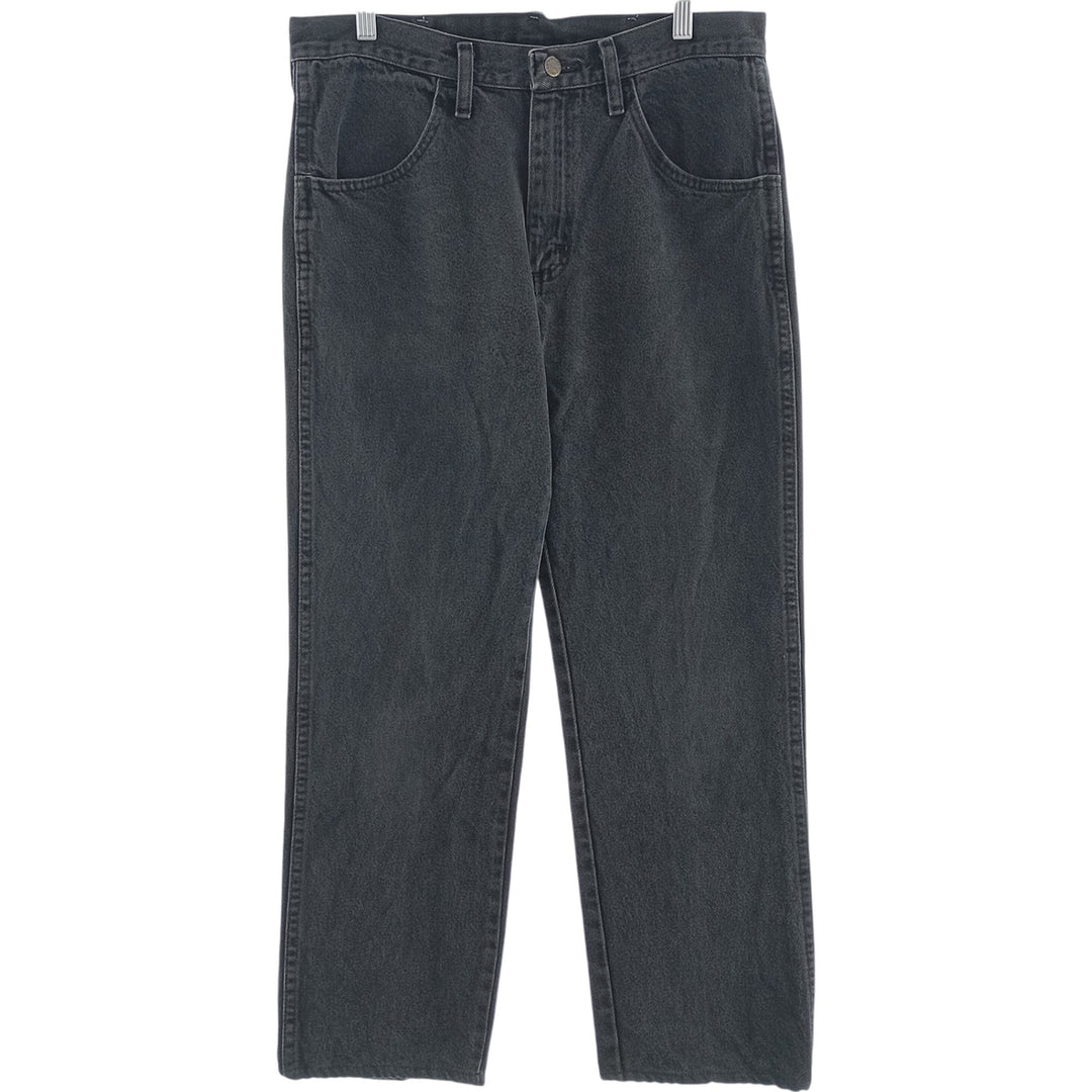 RUSTLER Black Denim Tapered Denim Pants, Men's Size W33 cotton black type Vintage Second Hand