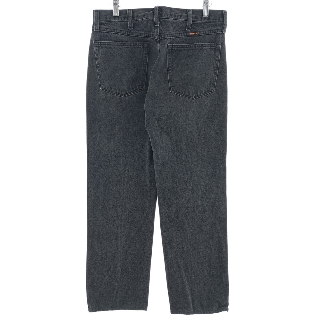 RUSTLER Black Denim Tapered Denim Pants, Men's Size W33 cotton black type Vintage Second Hand