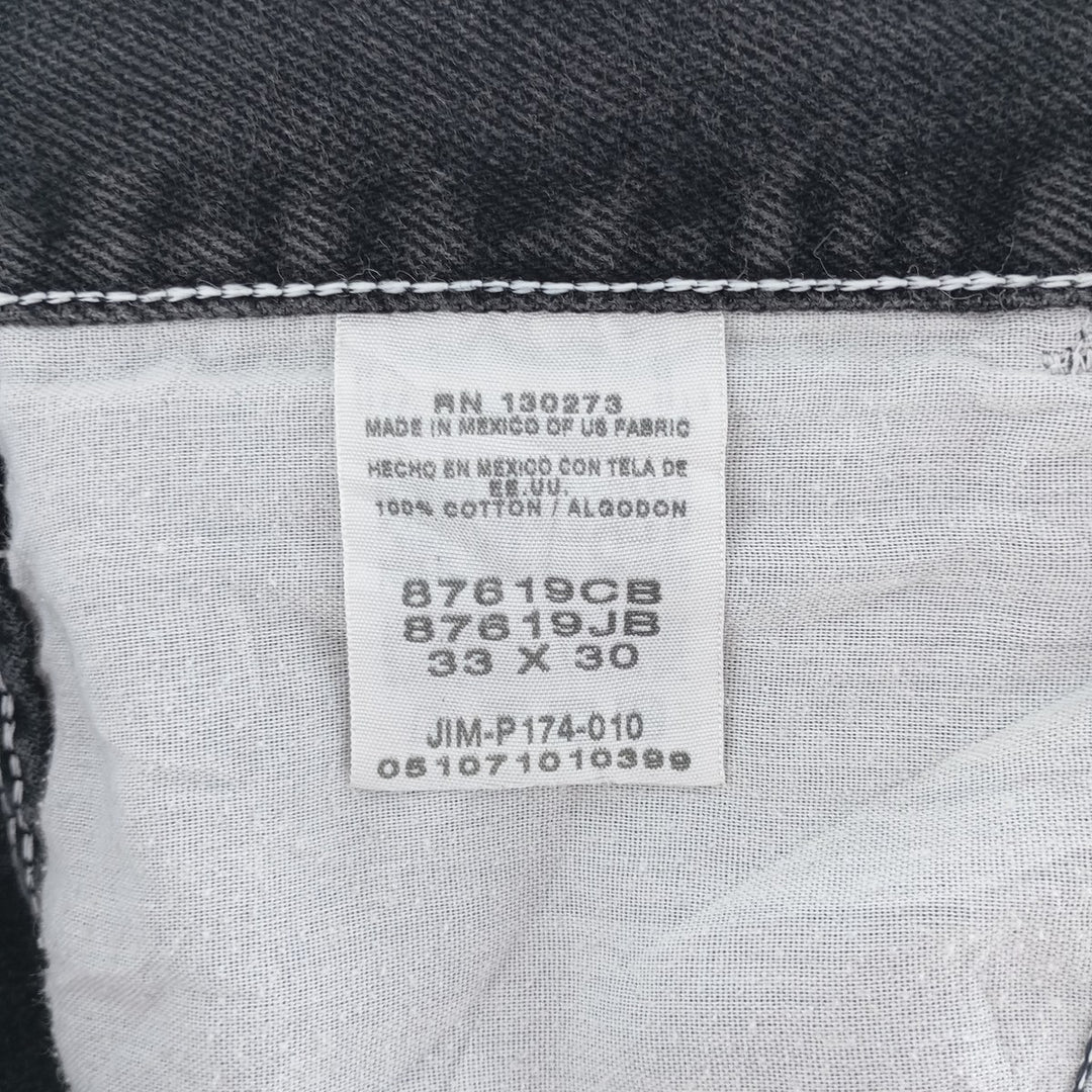RUSTLER Black Denim Tapered Denim Pants, Men's Size W33 cotton black type Vintage Second Hand