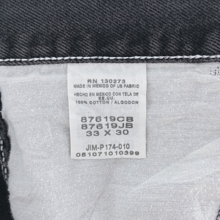 RUSTLER Black Denim Tapered Denim Pants, Men's Size W33 cotton black type Vintage Second Hand