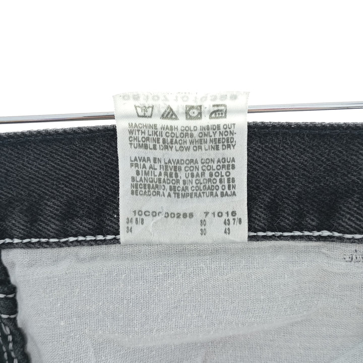 RUSTLER Black Denim Tapered Denim Pants, Men's Size W33 cotton black type Vintage Second Hand