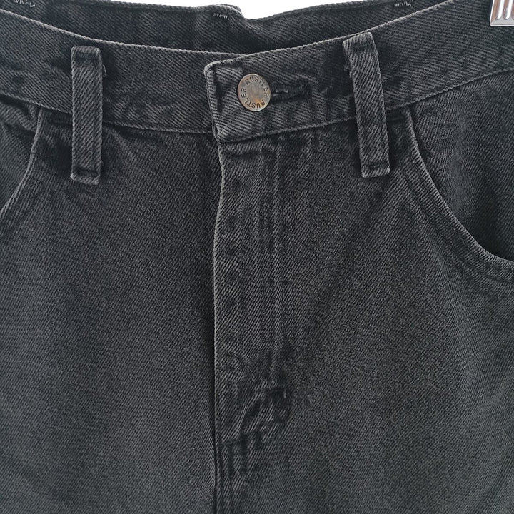 RUSTLER Black Denim Tapered Denim Pants, Men's Size W33 cotton black type Vintage Second Hand