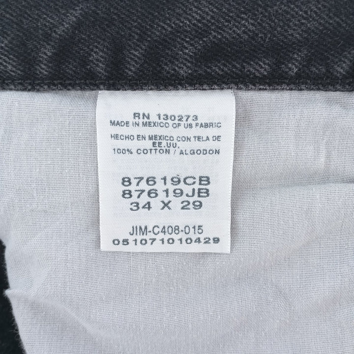 Rustler Black Denim Straight Denim Pants for Men, W33 equivalent cotton black type Vintage Second Hand