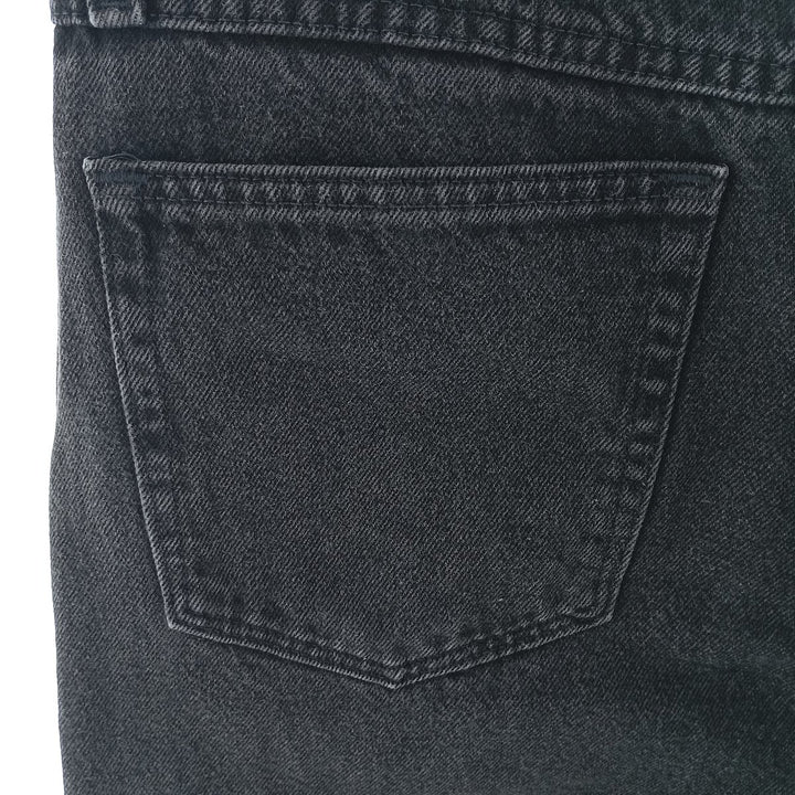 Rustler Black Denim Straight Denim Pants for Men, W33 equivalent cotton black type Vintage Second Hand