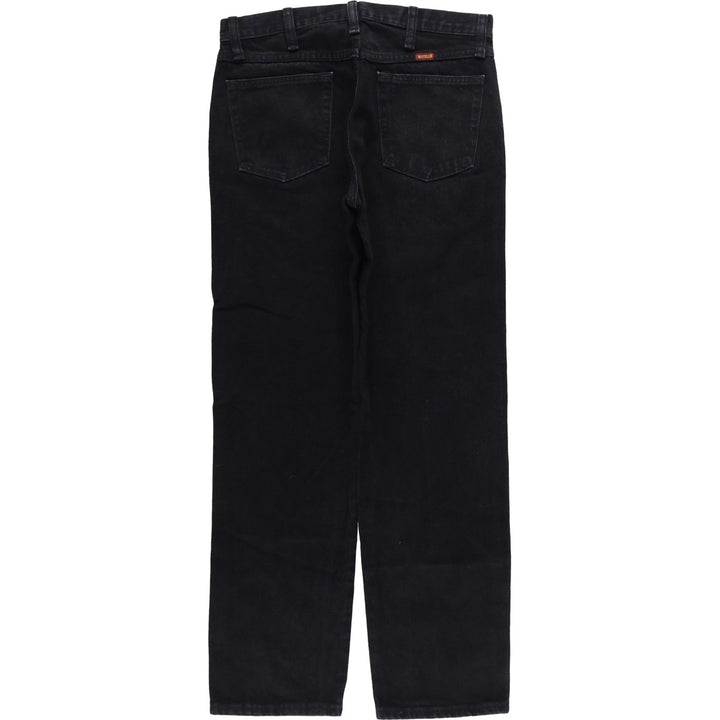 Rustler Black Denim Straight Denim Pants for Men, W31 equivalent cotton black type Vintage Second Hand
