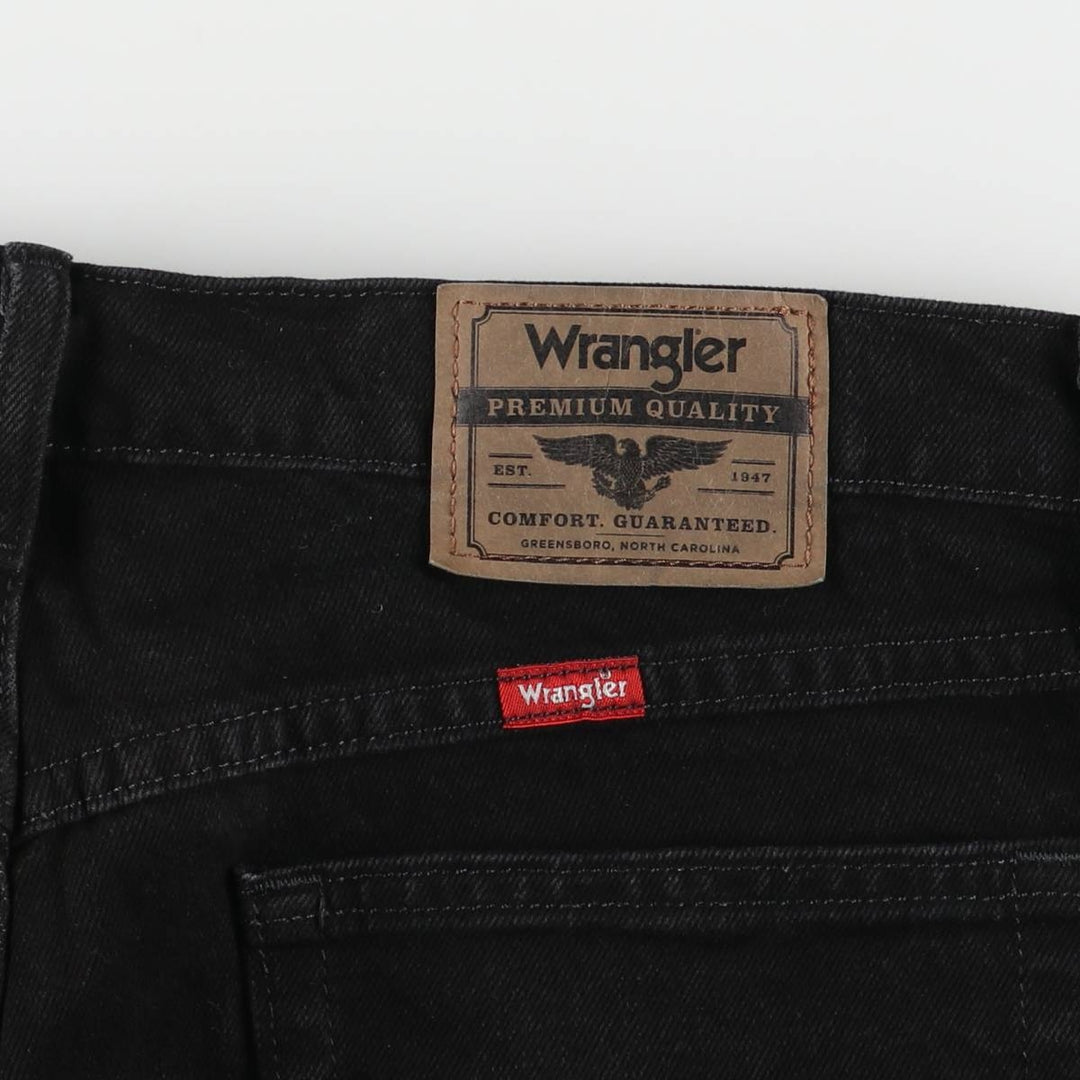2000'S Wrangler black denim tapered denim pants, men's size W34 cotton black type Vintage Second Hand