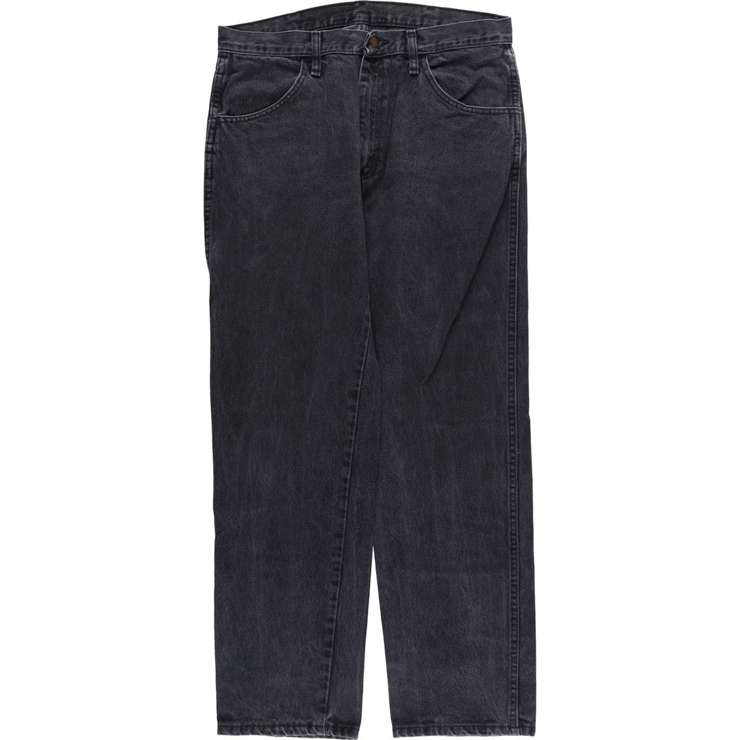 Rustler Black Denim Straight Denim Pants for Men, W33 equivalent cotton black type Vintage Second Hand