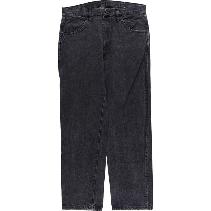 Rustler Black Denim Straight Denim Pants for Men, W33 equivalent cotton black type Vintage Second Hand