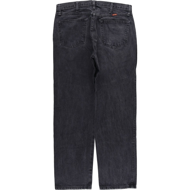 Rustler Black Denim Straight Denim Pants for Men, W33 equivalent cotton black type Vintage Second Hand