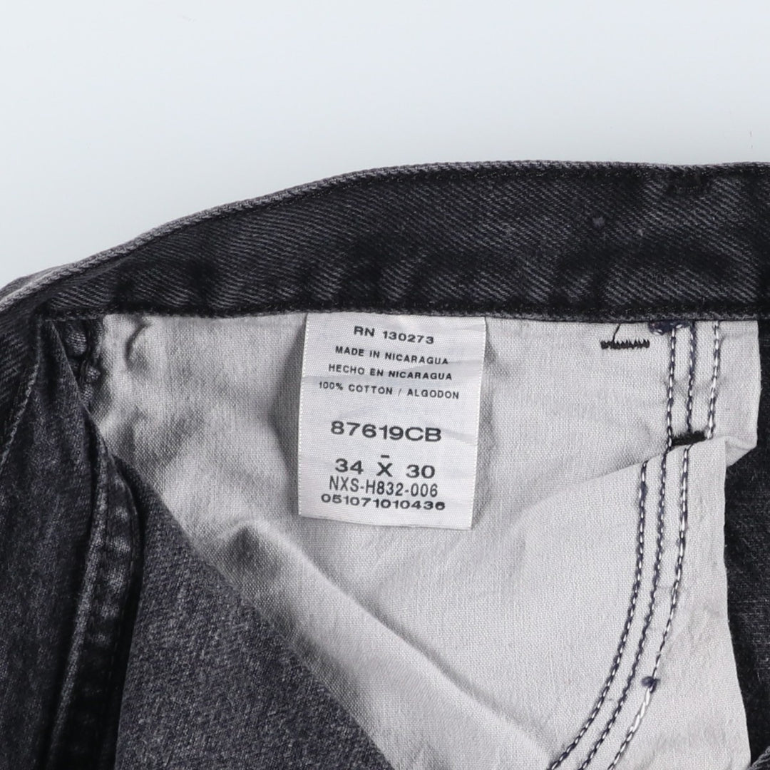 Rustler Black Denim Straight Denim Pants for Men, W33 equivalent cotton black type Vintage Second Hand