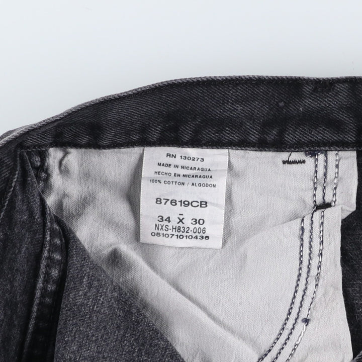 Rustler Black Denim Straight Denim Pants for Men, W33 equivalent cotton black type Vintage Second Hand
