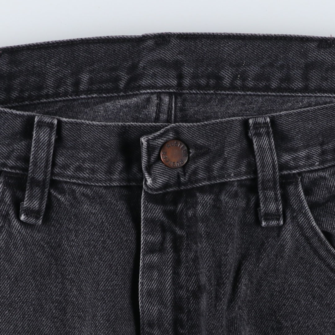 Rustler Black Denim Straight Denim Pants for Men, W33 equivalent cotton black type Vintage Second Hand