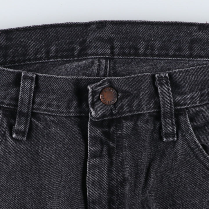 Rustler Black Denim Straight Denim Pants for Men, W33 equivalent cotton black type Vintage Second Hand