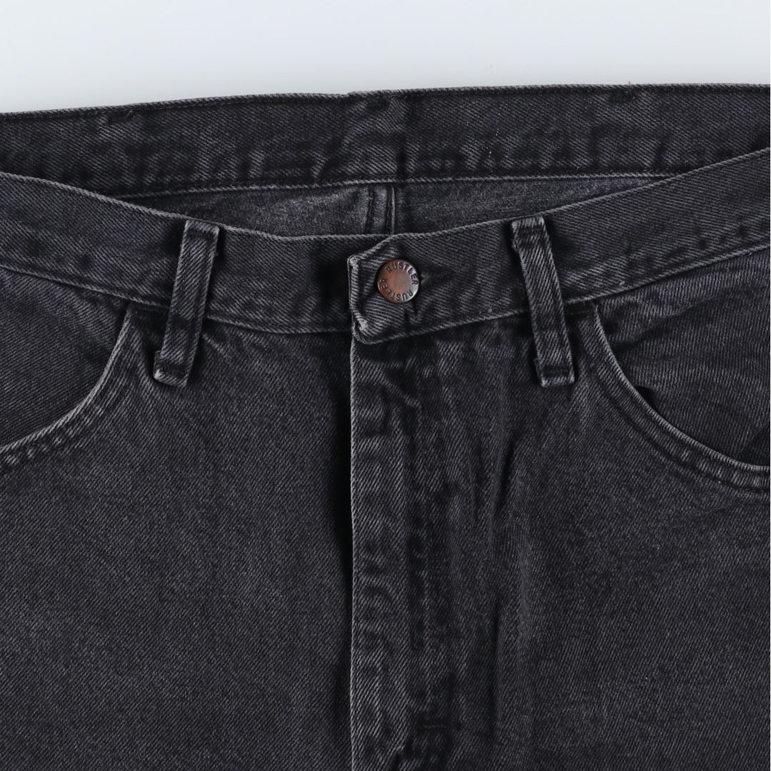 Rustler Black Denim Straight Denim Pants for Men, W33 equivalent cotton black type Vintage Second Hand