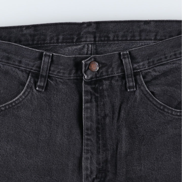 Rustler Black Denim Straight Denim Pants for Men, W33 equivalent cotton black type Vintage Second Hand