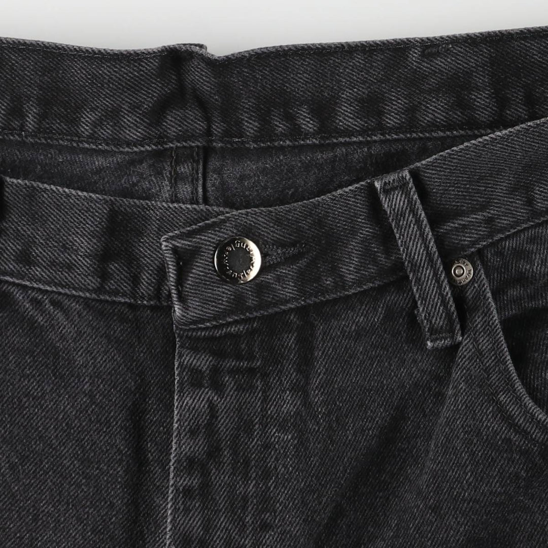 2000'S Wrangler Relaxed Fit Tapered Denim Pants, Black, Men's, Size W35 cotton black type Vintage Second Hand