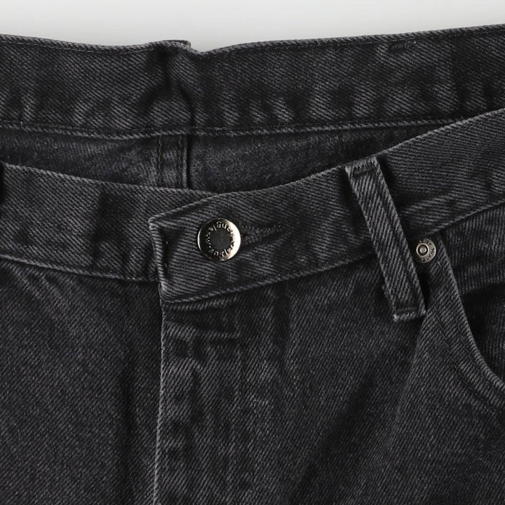 2000'S Wrangler Relaxed Fit Tapered Denim Pants, Black, Men's, Size W35 cotton black type Vintage Second Hand
