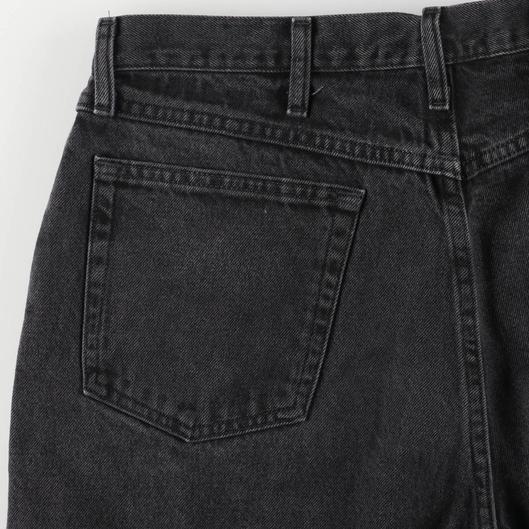 2000'S Wrangler Relaxed Fit Tapered Denim Pants, Black, Men's, Size W35 cotton black type Vintage Second Hand