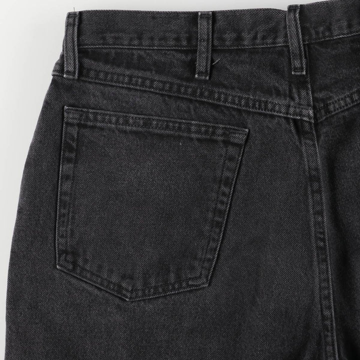 2000'S Wrangler Relaxed Fit Tapered Denim Pants, Black, Men's, Size W35 cotton black type Vintage Second Hand