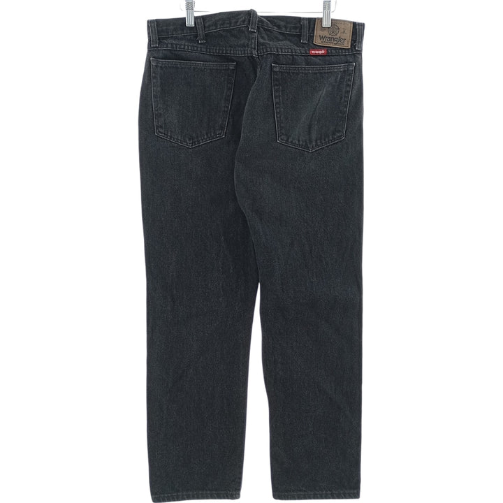 Vintage 1990'S Wrangler tapered black denim pants, made in the USA, men's size W35. cotton black type Vintage Second Hand