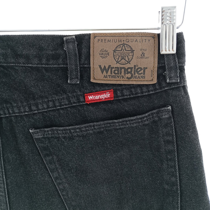 Vintage 1990'S Wrangler tapered black denim pants, made in the USA, men's size W35. cotton black type Vintage Second Hand