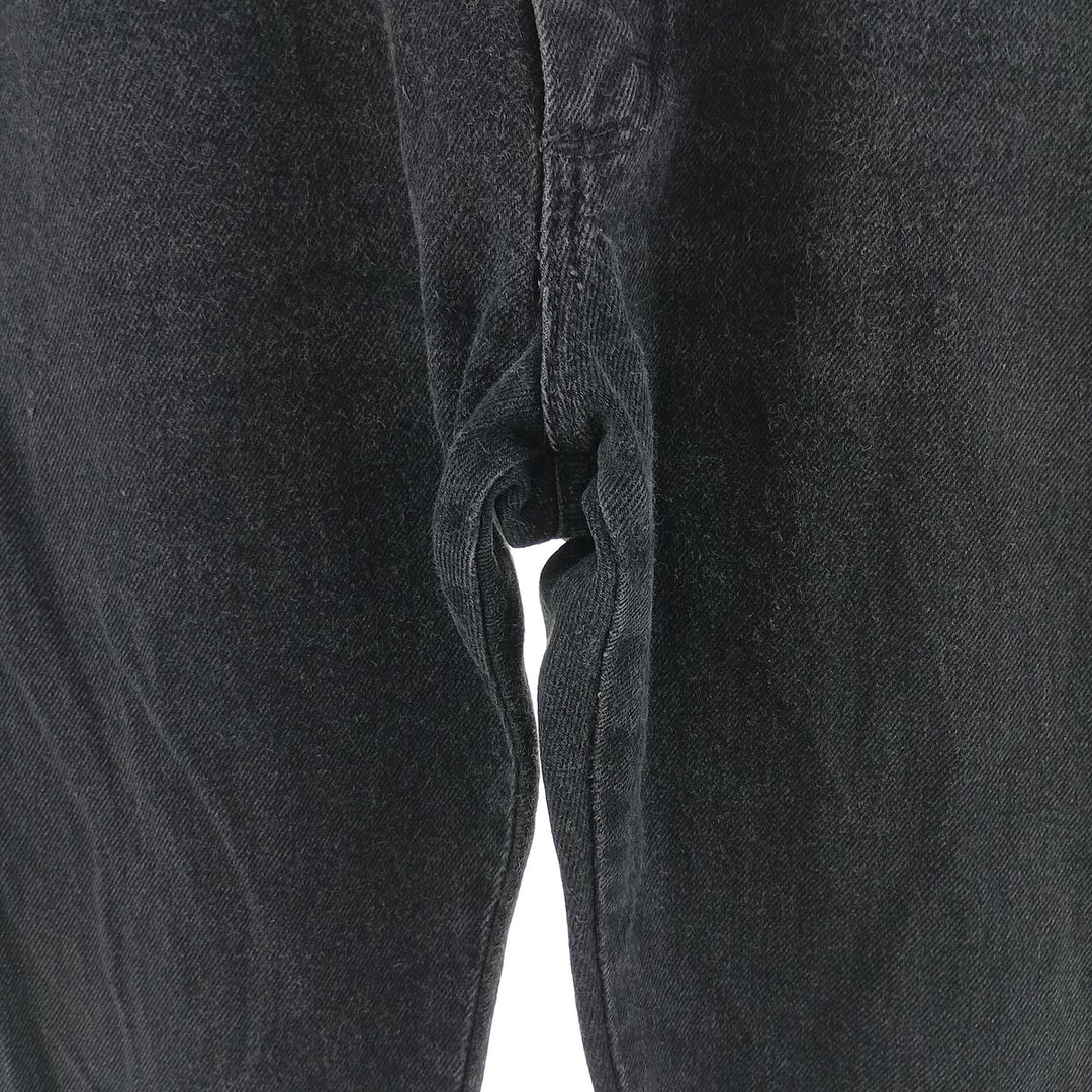 Vintage 1990'S Wrangler tapered black denim pants, made in the USA, men's size W35. cotton black type Vintage Second Hand